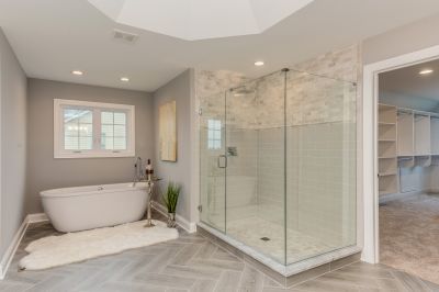 Contemporary Bathroom with Glass Shower